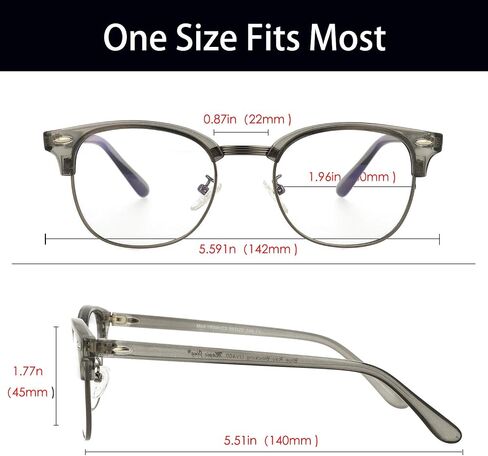 Blue Light Blocking Computer Gaming Glasses Anti Glare UV Protection Retro Eyeglasses for Men and Women in Saudi Arabia