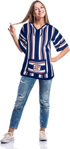 Littlearth Women's NFL Baja Sweater Jerga-Hippie Hoodie in Saudi Arabia