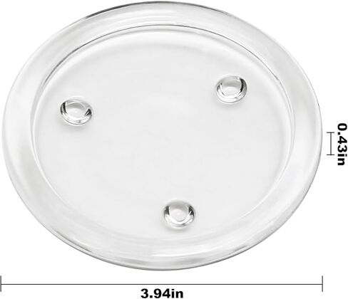 12 PCS Clear Glass Pillar Candle Holder Plates, 4 Inch Round Glass Candle Plate Small Flat Candle Tray for Dining Table Centerpiece Wedding Spa Home Party Decoration in Saudi Arabia