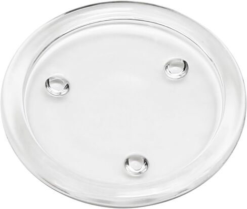 12 PCS Clear Glass Pillar Candle Holder Plates, 4 Inch Round Glass Candle Plate Small Flat Candle Tray for Dining Table Centerpiece Wedding Spa Home Party Decoration in Saudi Arabia