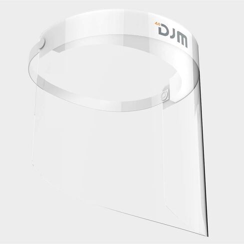 [US STOCK] DJM 4.0 Full Face Shield 10PCS (Anti-Fog, Clear Vision, Comfort Sponge, 2-sided Protective Films, Individually Packed) in Saudi Arabia