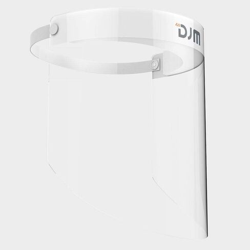 [US STOCK] DJM 4.0 Full Face Shield 10PCS (Anti-Fog, Clear Vision, Comfort Sponge, 2-sided Protective Films, Individually Packed) in Saudi Arabia