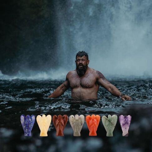 لاكي العقيق 7 شاكرا الملائكة مجموعة من 7 - بلورات ريكي العلاجية أحجار التوازن الشاملة in Kuwait