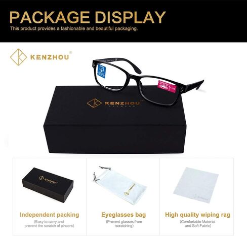 نظارات قراءة K KENZHOU مكونة من 4 قطع للرجال والنساء مع مفصلات زنبركية للقراءة in Kuwait