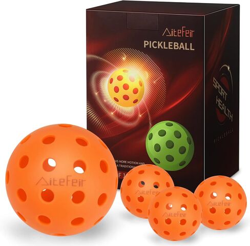 AiteFeir Pickleball Balls - 40 Hole Outdoor Pickleballs,4/12 Pack Premium Pickleballs,Sport Outdoor Play, High Bounce & Durable Pickle Balls Christmas Birthday Sports Gift in Saudi Arabia