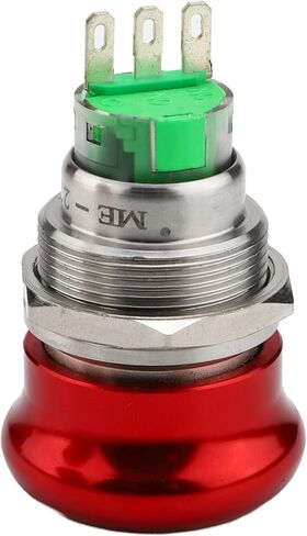 22mm Emergency Stop Push Button Switch Stainless Steel Metal 5A 250V SPDT in Saudi Arabia