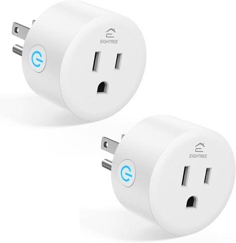 EIGHTREE Smart Plug, Smart Home WiFi Outlet Works with Alexa & Google Home, Smart Socket with Remote Control & Timer Function, 2.4GHz WiFi Only in Saudi Arabia