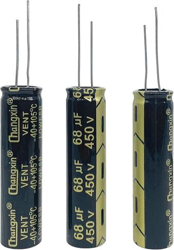 5Pcs 450v 68UF Aluminum Electrolytic Capacitors 13x50MM(0.51x1.97in) High Frequency Capacitors for LED LCD Power Board DIP in Saudi Arabia