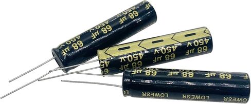 5Pcs 450v 68UF Aluminum Electrolytic Capacitors 13x50MM(0.51x1.97in) High Frequency Capacitors for LED LCD Power Board DIP in Saudi Arabia