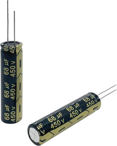 5Pcs 450v 68UF Aluminum Electrolytic Capacitors 13x50MM(0.51x1.97in) High Frequency Capacitors for LED LCD Power Board DIP in Saudi Arabia