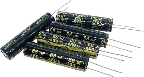 5Pcs 450v 68UF Aluminum Electrolytic Capacitors 13x50MM(0.51x1.97in) High Frequency Capacitors for LED LCD Power Board DIP in Saudi Arabia