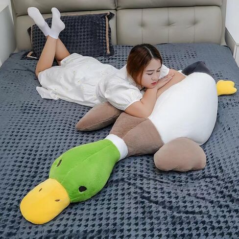 Mallard Duck Plush,Mallard Duck Stuffed Animals, Soft Furry Duck Stuffed Animal Pillow,Huge Duck Plush Hugging Pillow Gifts for Every Age (62.9in) in Saudi Arabia