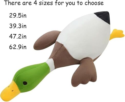 Mallard Duck Plush,Mallard Duck Stuffed Animals, Soft Furry Duck Stuffed Animal Pillow,Huge Duck Plush Hugging Pillow Gifts for Every Age (62.9in) in Saudi Arabia