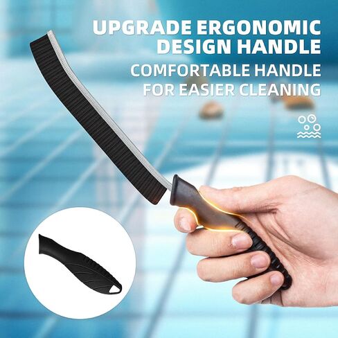 2 Pack Cleaning Brush, Pool Brush, Grout Brush, Hard Bristle Crevice Cleaning Brush, Multifunctional Deep Cleaning Supplies for Swimming, Walls, Shower, Bathroom, Tile, Kitchen, Tub，Sink, Toilet in Saudi Arabia