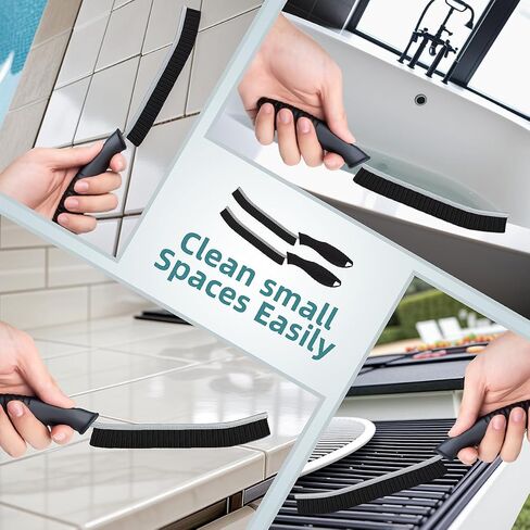 2 Pack Cleaning Brush, Pool Brush, Grout Brush, Hard Bristle Crevice Cleaning Brush, Multifunctional Deep Cleaning Supplies for Swimming, Walls, Shower, Bathroom, Tile, Kitchen, Tub，Sink, Toilet in Saudi Arabia