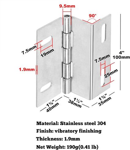 6 Pcs 4" Half-Surface Hinges Chest Hinges, 304 Stainless Steel Offset Door Hinge expandable door hinges Shutter Hinges Semi-Concealed Three Fold Retro Hinges for Door, Cabinet, Furniture in Saudi Arabia