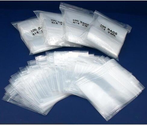 500 Zipper Poly Bag Resealable Plastic Baggies 4" x 4" in Saudi Arabia