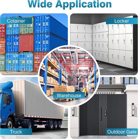 IRONWALLS قفل عفريت شديد التحمل 4 عبوات، 2-7/8 بوصة/73 مم من الفولاذ المخفي أقفال ذات مفاتيح على حد سواء، أجهزة قفل عفريت مستديرة فضية مع 16 قطعة مفاتيح للمقطورة، حاوية الشحن، سقيفة تخزين، بدون مشبك in Kuwait