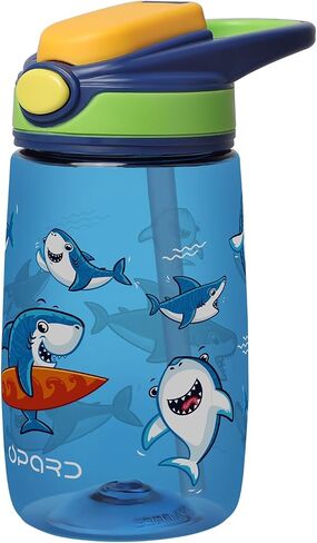 Opard Kids Water Bottle, BPA Free Tritan 13.5oz Water Bottle with Leakproof Lid, Straw & Carrying Loop for Toddlers in Saudi Arabia