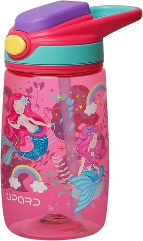 Opard Kids Water Bottle, BPA Free Tritan 13.5oz Water Bottle with Leakproof Lid, Straw & Carrying Loop for Toddlers in Saudi Arabia
