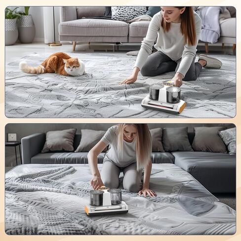 Bed Vacuum Cleaner Corded Mattress Vacuum with UV 16Kpa Suction UV-C Light & 30000 RPM/Min &, Widened Suction Port, 500W in Saudi Arabia