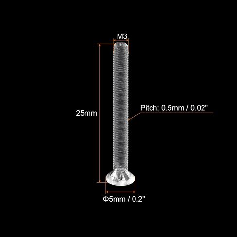 uxcell M2 x 20mm Plastic Phillips Machine Screws, PC Flat Head Machine Bolts Transparent 25pcs in Saudi Arabia