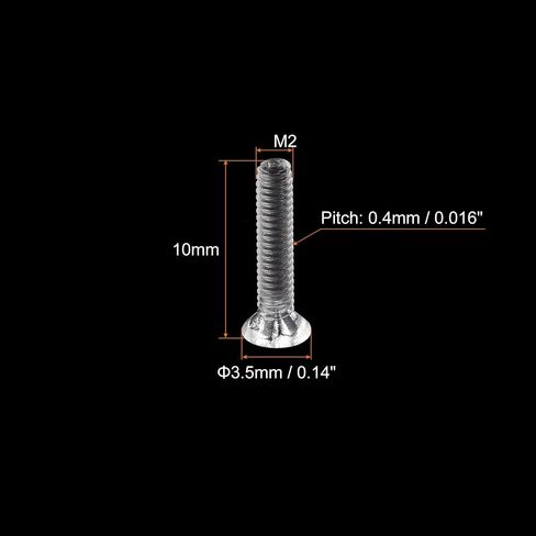 uxcell M2 x 20mm Plastic Phillips Machine Screws, PC Flat Head Machine Bolts Transparent 25pcs in Saudi Arabia