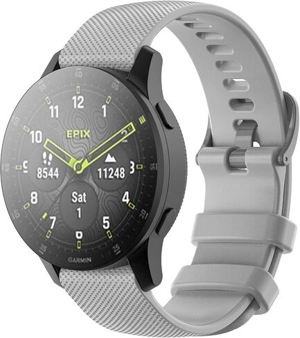 سوار رياضي TiMOVO متوافق مع Vivoactive4/Venu2/Forerunner 265/Forerunner 255/Forerunner 265 Music/Forerunner 255 Music، استبدال أشرطة الساعة المصنوعة من السيليكون الناعم 22 مم in Saudi Arabia