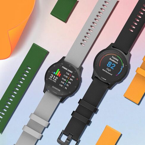 سوار رياضي TiMOVO متوافق مع Vivoactive4/Venu2/Forerunner 265/Forerunner 255/Forerunner 265 Music/Forerunner 255 Music، استبدال أشرطة الساعة المصنوعة من السيليكون الناعم 22 مم in Saudi Arabia