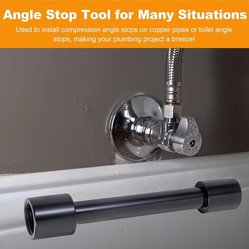 Angle Stop Wrench Angle Stop Removal Tool,Plumbing Wrench Tool,Angle On Wrench for Easy Angle Stop Tightening and Supply Nut Fastening,Plumbing Tools for Professional Plumber in Saudi Arabia