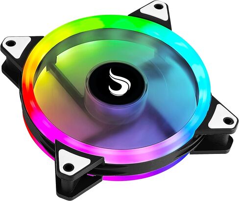 مروحة تبريد لحافظة الكمبيوتر - جلاكسي - Rise Mode USA - 120 مم - LED مزدوج - ARGB - 5V in Kuwait