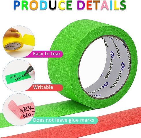 12 Rolls Blue Painters Tape Bulk 2 inch x 660 Yards, Painters Masking Tape No Residue Wall Painting Tape Artist Tape Trim Edge Finishing Tape for Wall Painting Decoration DIY Supplies in Kuwait
