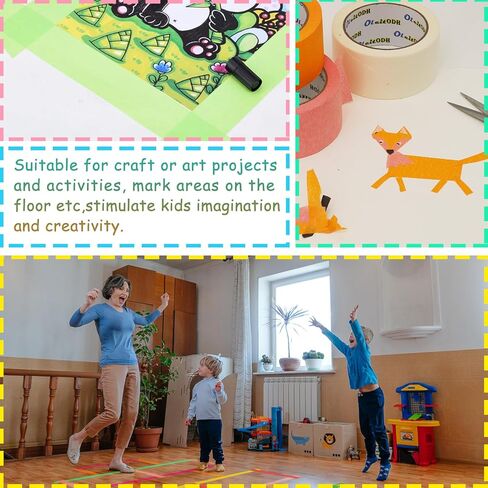 12 Rolls Blue Painters Tape Bulk 2 inch x 660 Yards, Painters Masking Tape No Residue Wall Painting Tape Artist Tape Trim Edge Finishing Tape for Wall Painting Decoration DIY Supplies in Kuwait