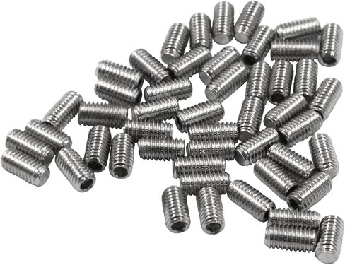50 Pcs Stainless Steel Hexagon Socket Flat Head Set Screws M3 x 6 mm Flat Set Hex Socket Head Screws, Silver in Saudi Arabia