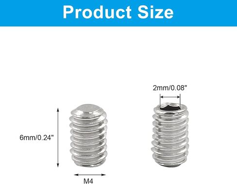 50 Pcs Stainless Steel Hexagon Socket Flat Head Set Screws M3 x 6 mm Flat Set Hex Socket Head Screws, Silver in Saudi Arabia