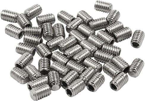 50 Pcs Stainless Steel Hexagon Socket Flat Head Set Screws M3 x 6 mm Flat Set Hex Socket Head Screws, Silver in Saudi Arabia