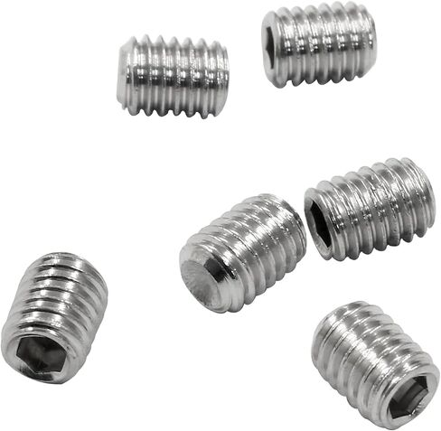 50 Pcs Stainless Steel Hexagon Socket Flat Head Set Screws M3 x 6 mm Flat Set Hex Socket Head Screws, Silver in Saudi Arabia