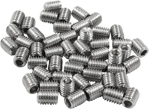 50 Pcs Stainless Steel Hexagon Socket Flat Head Set Screws M3 x 6 mm Flat Set Hex Socket Head Screws, Silver in Saudi Arabia