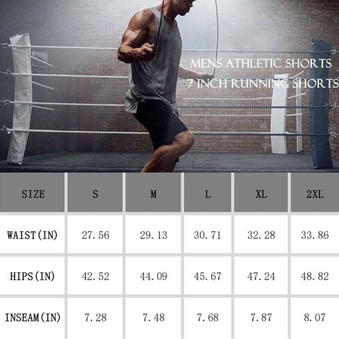شورت رياضي للجري للرجال من GYMELITE، شورت رياضي بطول 7 بوصات، سريع الجفاف، خفيف الوزن، رياضي مع جيوب بسحاب in Saudi Arabia