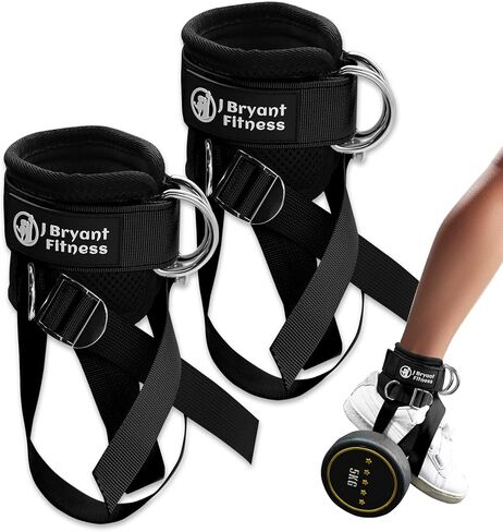 J Bryant Dumbbell Ankle Straps, for Cable Machines, Foot Attachment for Weight-Lifting Curl Leg Workout Equipment in Saudi Arabia