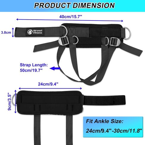 J Bryant Dumbbell Ankle Straps, for Cable Machines, Foot Attachment for Weight-Lifting Curl Leg Workout Equipment in Saudi Arabia