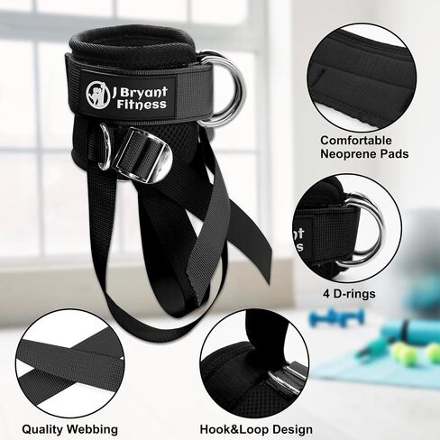 J Bryant Dumbbell Ankle Straps, for Cable Machines, Foot Attachment for Weight-Lifting Curl Leg Workout Equipment in Saudi Arabia