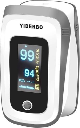 Pulse-Oximeter Fingertip-Finger Pulse-Oximeter o2-SpO2 - Batteries 2 AAA Included Lanyard OLED Screen YIDERBO in Saudi Arabia