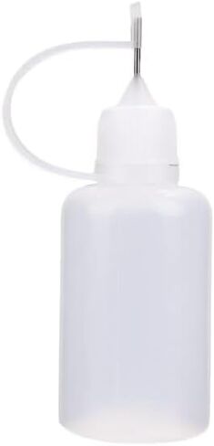 1Pc White Needle Tip Glue Bottles,Empty Dropper Plastic Bottles Needle Tip Squeezable Liquid Bottle, Refillable Squeeze Tip Applicator(30ml) Easy to Use,Used Repeatedly Lab Bottles and Jars in Saudi Arabia