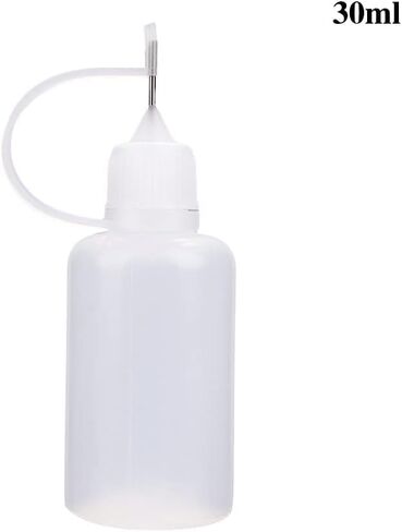 1Pc White Needle Tip Glue Bottles,Empty Dropper Plastic Bottles Needle Tip Squeezable Liquid Bottle, Refillable Squeeze Tip Applicator(30ml) Easy to Use,Used Repeatedly Lab Bottles and Jars in Saudi Arabia