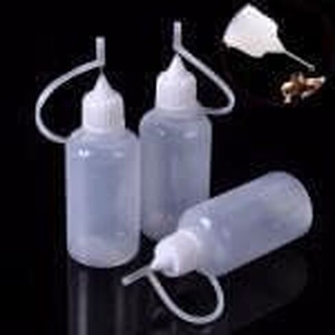 1Pc White Needle Tip Glue Bottles,Empty Dropper Plastic Bottles Needle Tip Squeezable Liquid Bottle, Refillable Squeeze Tip Applicator(30ml) Easy to Use,Used Repeatedly Lab Bottles and Jars in Saudi Arabia