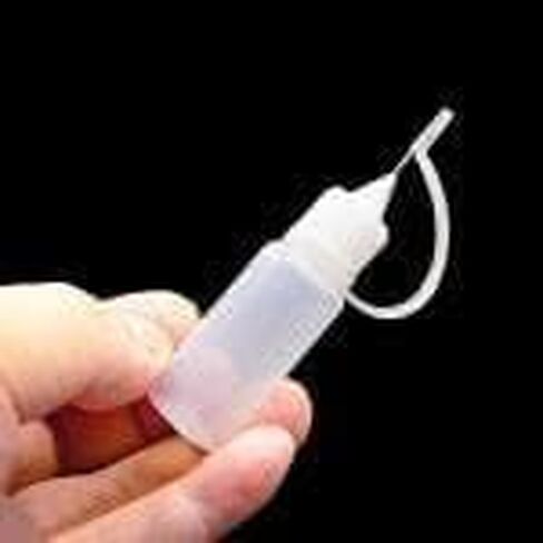 1Pc White Needle Tip Glue Bottles,Empty Dropper Plastic Bottles Needle Tip Squeezable Liquid Bottle, Refillable Squeeze Tip Applicator(30ml) Easy to Use,Used Repeatedly Lab Bottles and Jars in Saudi Arabia