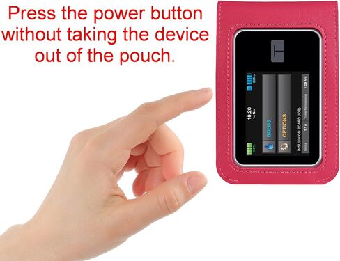 Carry pouch with a transparent window and pocket for Tandem Diabetes Care Insulin Pump (T:Flex Pump/T:Slim G4 Pump/T:Slim X2 Pump) (PURPLE) in Saudi Arabia