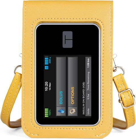 Carry pouch with a transparent window and pocket for Tandem Diabetes Care Insulin Pump (T:Flex Pump/T:Slim G4 Pump/T:Slim X2 Pump) (PURPLE) in Saudi Arabia