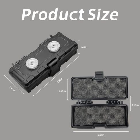 Magnetic Key Holder Under car, Hide-a-Key Box, Waterproof Outdoor Key Hider (Black) -Magnetic Key Box for Under Car Vehicles（5" x 3" x 1.4"） in Saudi Arabia